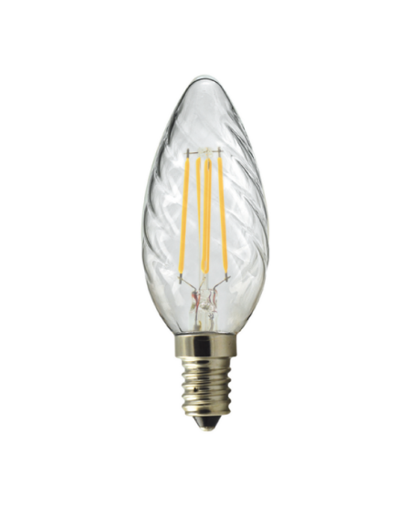 Bombilla Filamento E14 4W, Vela LED Filamento