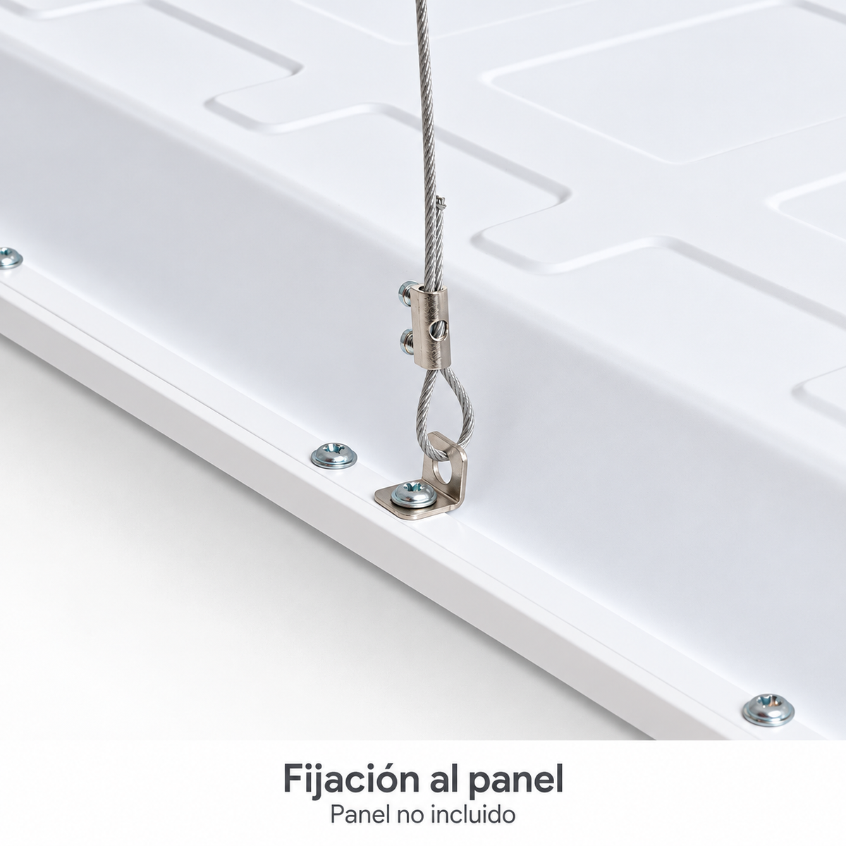 Fijación del cable 20008 al panel; panel no incluido