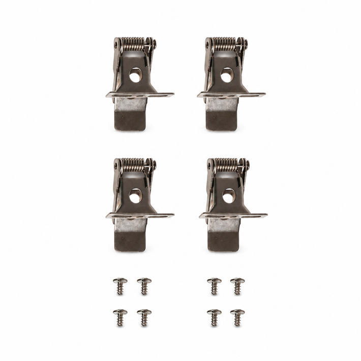 Kit 20009 de cuatro clips metálicos con tornillos para panel LED