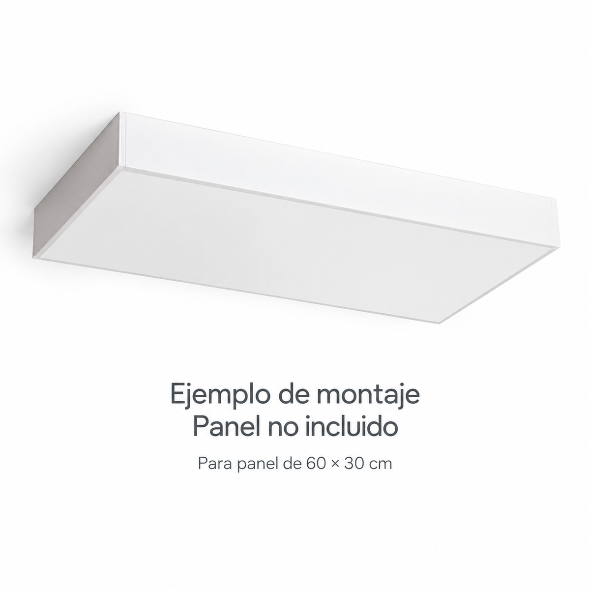 Ejemplo de montaje del marco 20012; panel LED no incluido