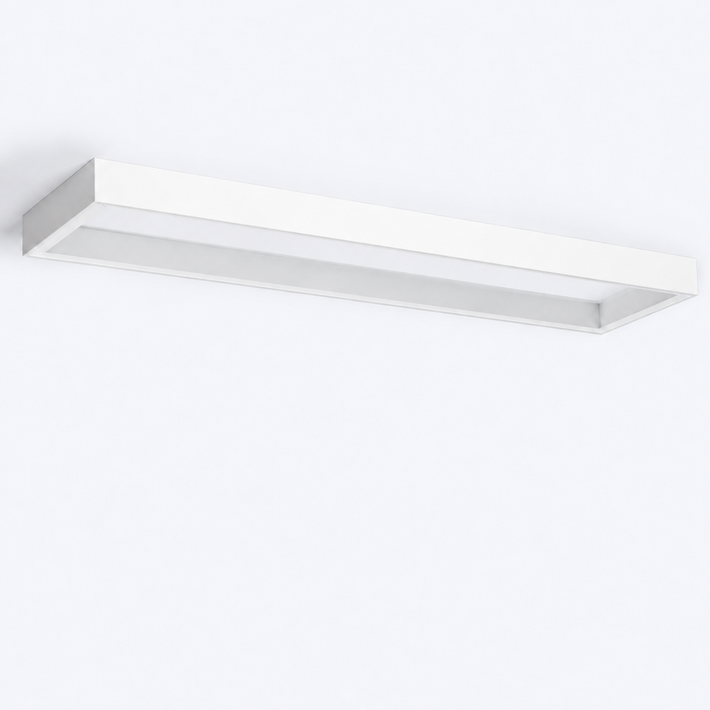 Marco de superficie blanco por encaje para panel LED de 120 × 30 cm