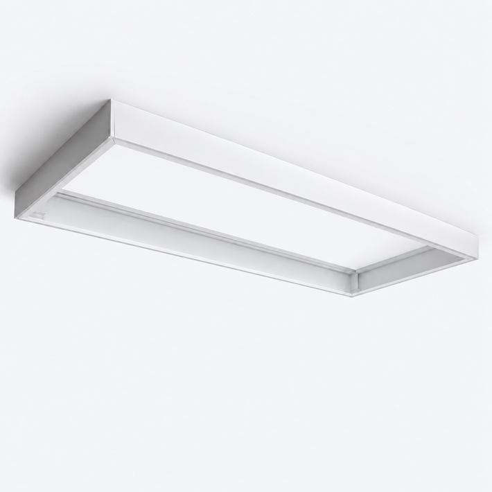 Marco de superficie blanco por encaje para panel LED de 120 × 60 cm
