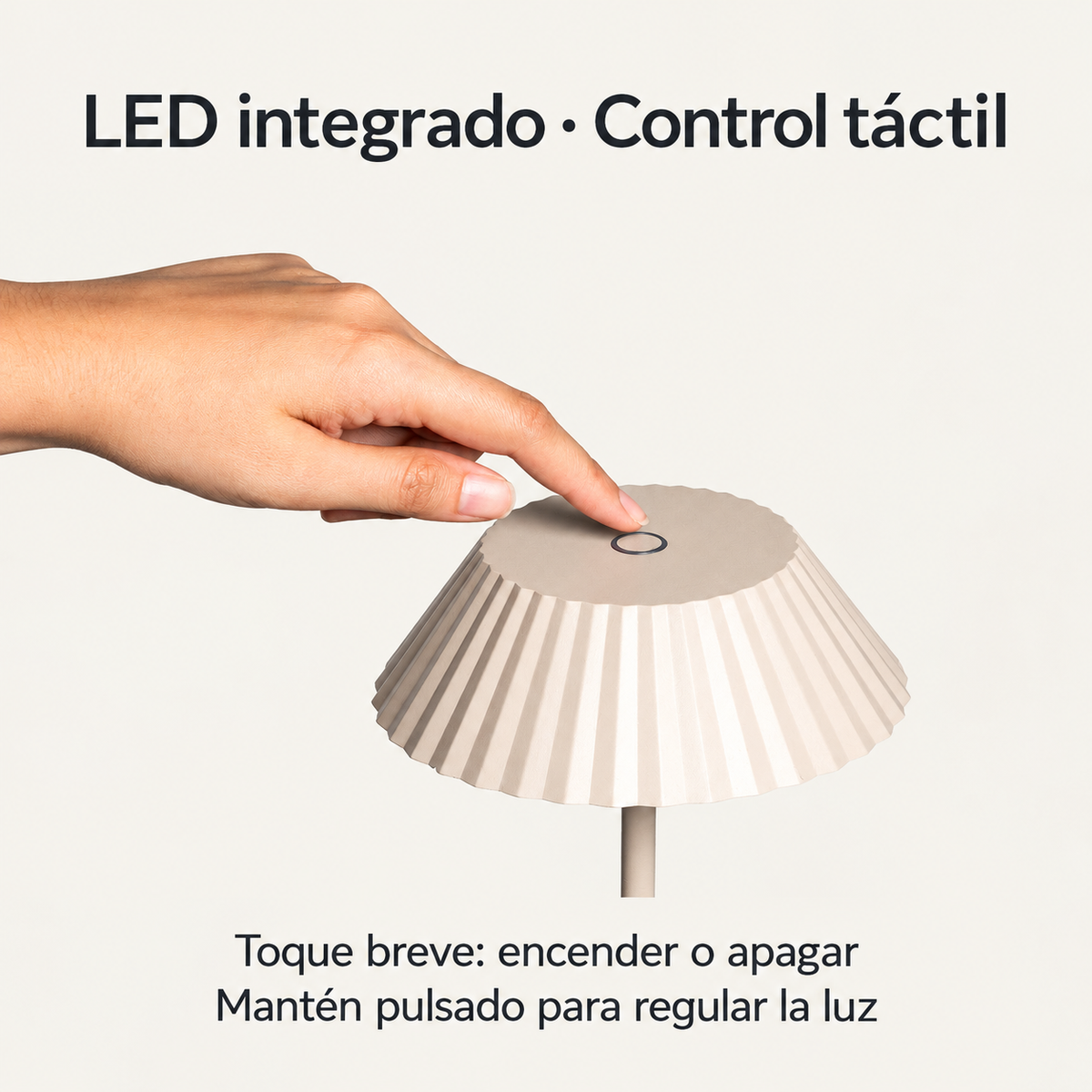 Lámpara de pie LedsCome 20037, detalle de la fuente de luz y uso