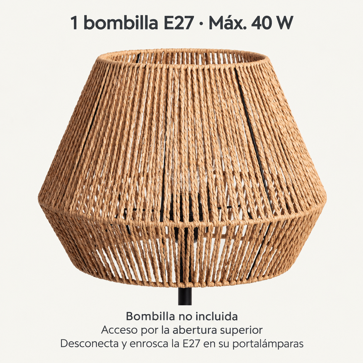 Lámpara de pie LedsCome 20046, detalle de la fuente de luz y uso