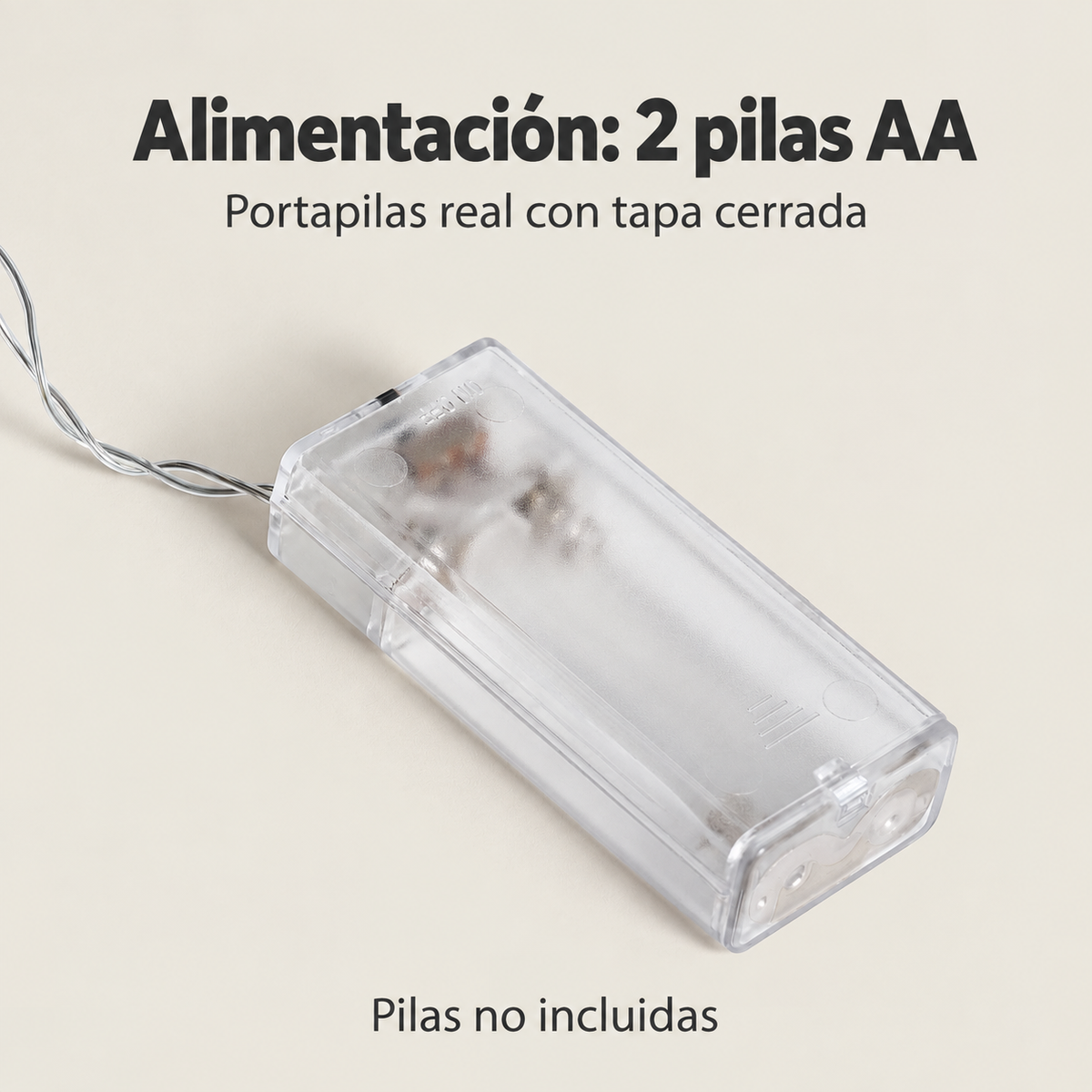 20059 Portapilas real para dos pilas AA no incluidas