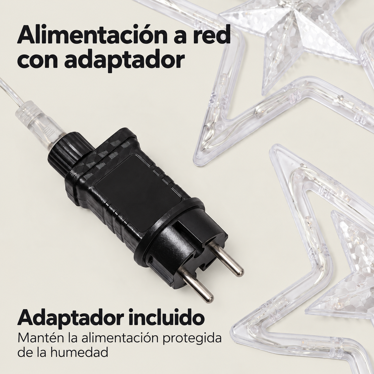 20065 Adaptador de red real con clavija de dos pines y conexión al cable
