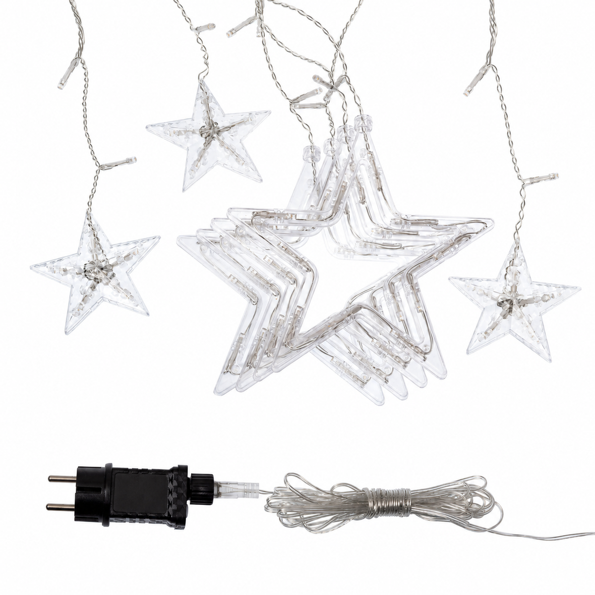 20065 Cortina de siete estrellas LED con cable y adaptador