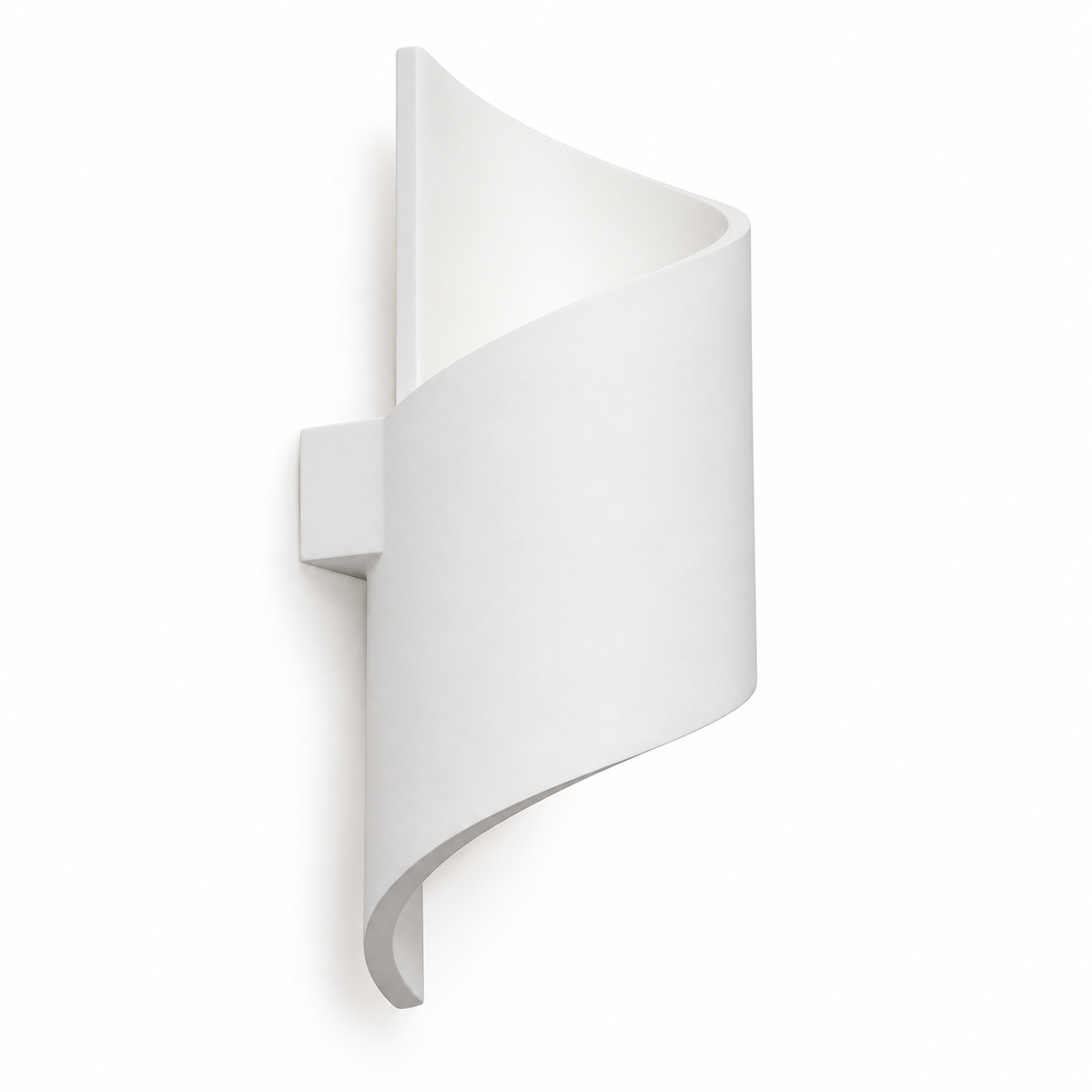 Aplique de yeso blanco en espiral 20069, vista completa