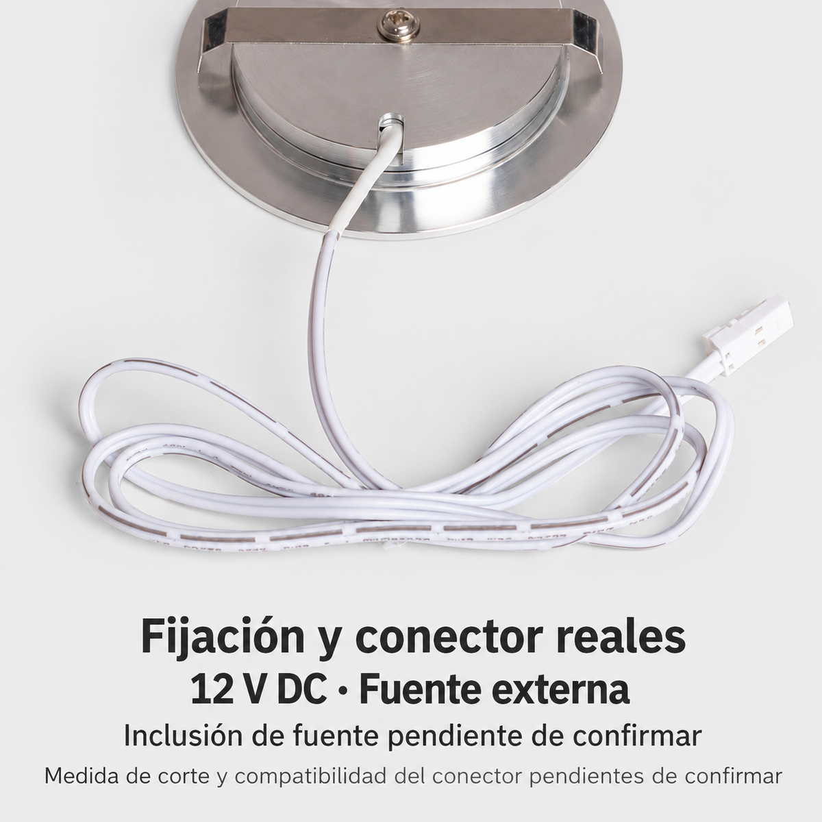 20083 Fijación trasera y conector reales, medida de corte pendiente de confirmar