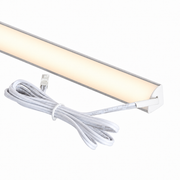 Luz LED de esquina para mueble 60 cm 6 W 24 V 3000 K, luz encendida