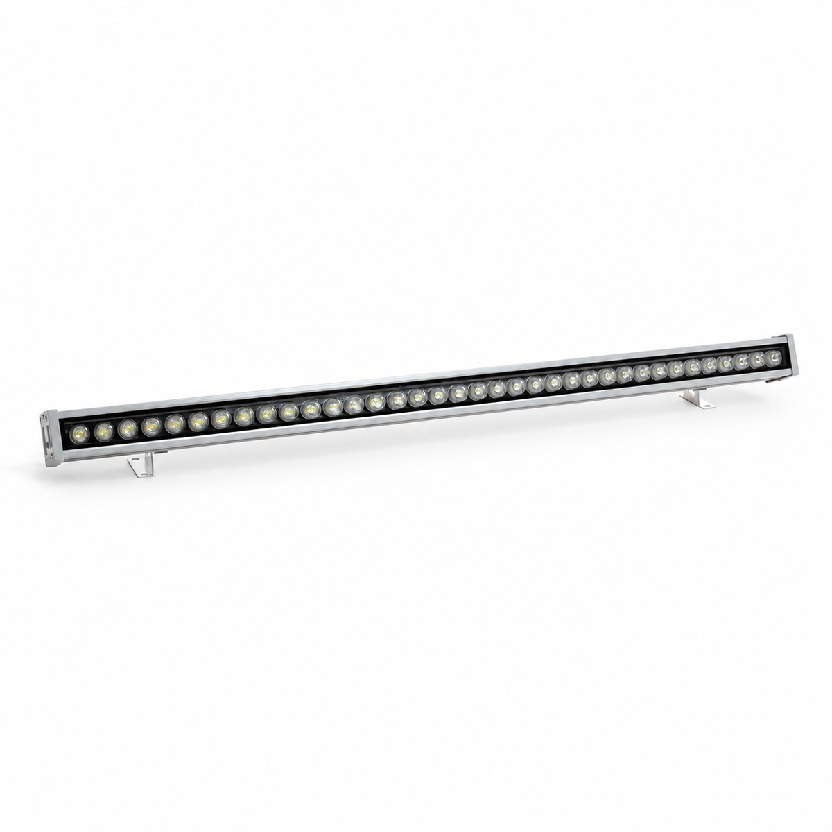 Bañador lineal LED exterior LedsCome 20089 con cuerpo de aluminio y dos soportes orientables