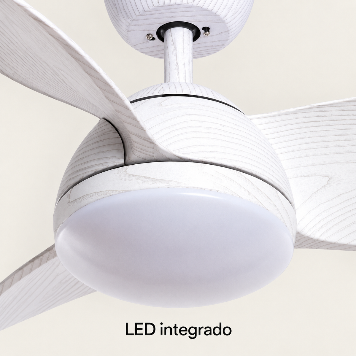 Ventilador de techo 20169, detalle exterior del sistema LED integrado