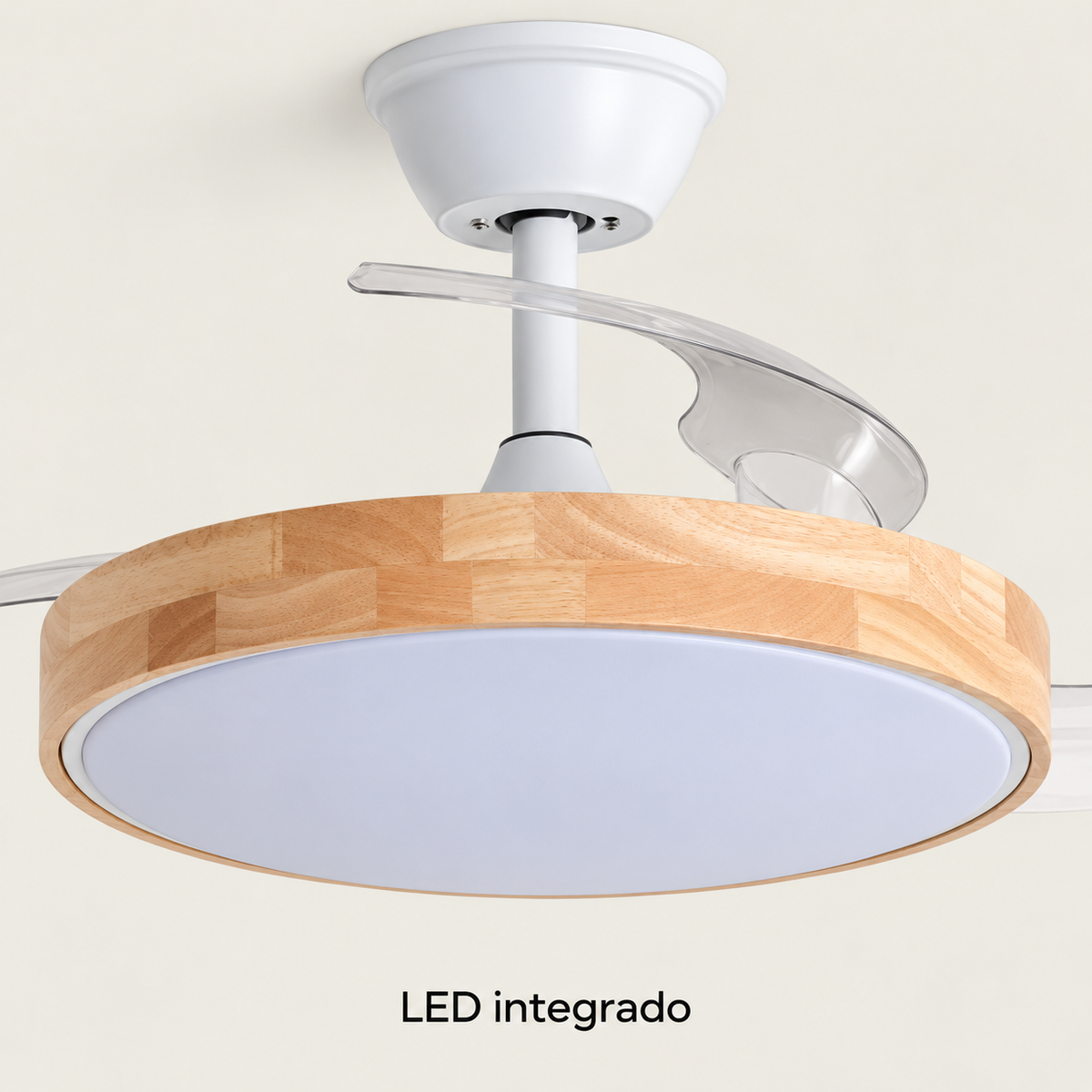 Ventilador de techo 20174, detalle exterior del sistema LED integrado