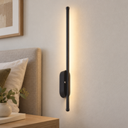 Aplique LED lineal recargable USB-C negro mate 3 W, ambiente