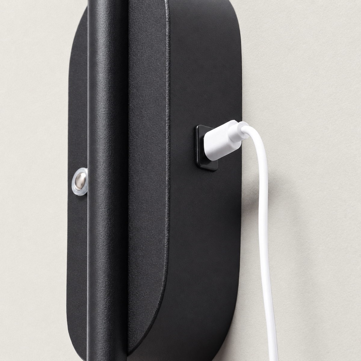 Aplique LED lineal recargable USB-C negro mate 3 W, detalle