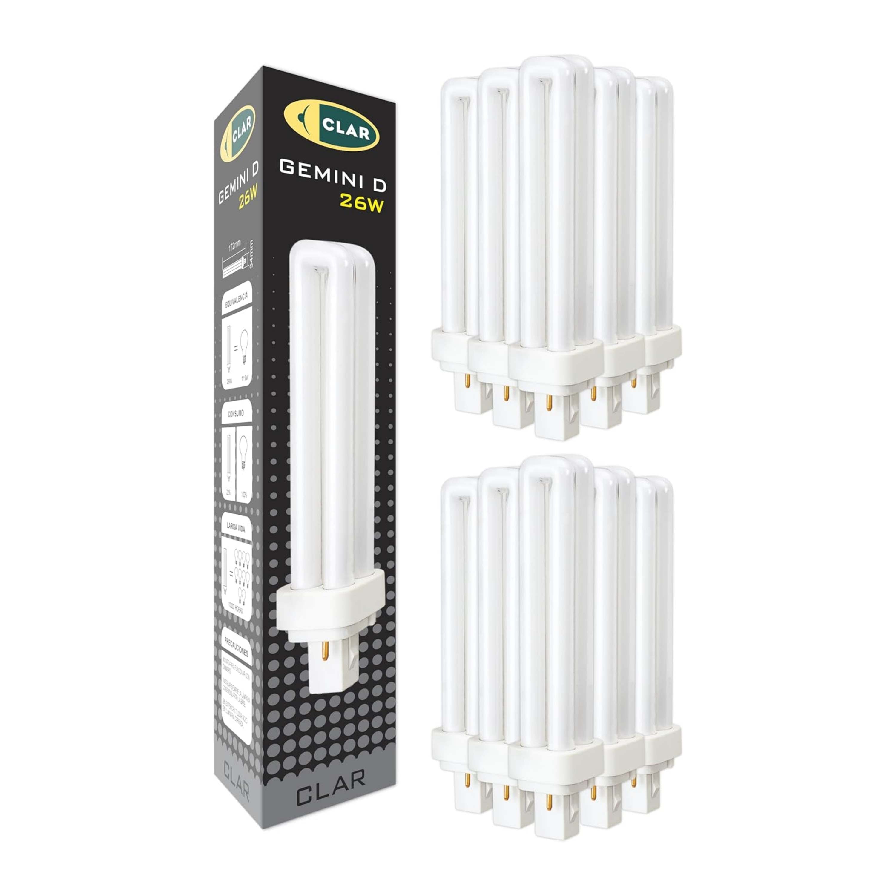 Bombilla Fluorescente Gemini D 26W G24d-3