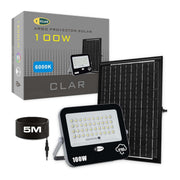 Proyector Led Exterior Solares, Lampara Solar Exterior Jardín, 100W