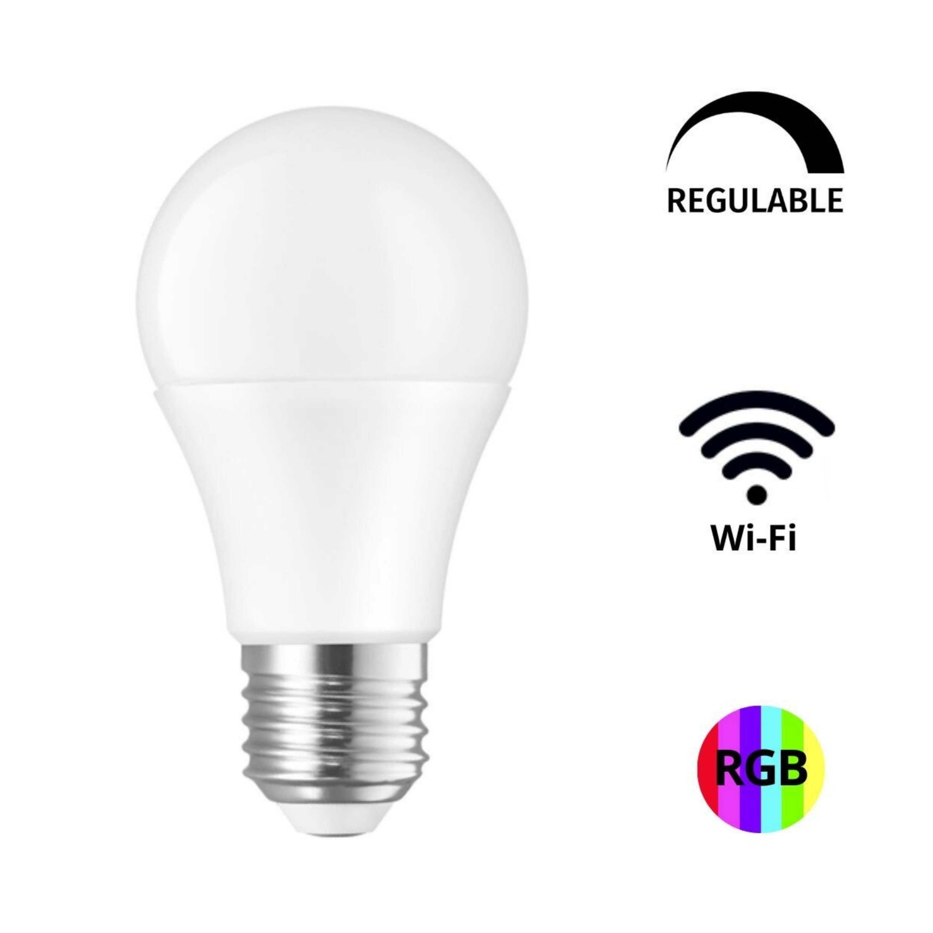 STANDARD LED E27 9W SMART WIFI RGBW DIM.
