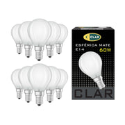 60W E14 Spherical Clear Matte Bulb