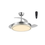 Ventilador Techo Aspas Retráctiles Niquel