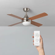 Ventilador de Techo con Luz (Madera, 110 cm)
