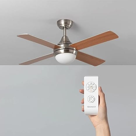 Ventilador de Techo con Luz (Madera, 110 cm)