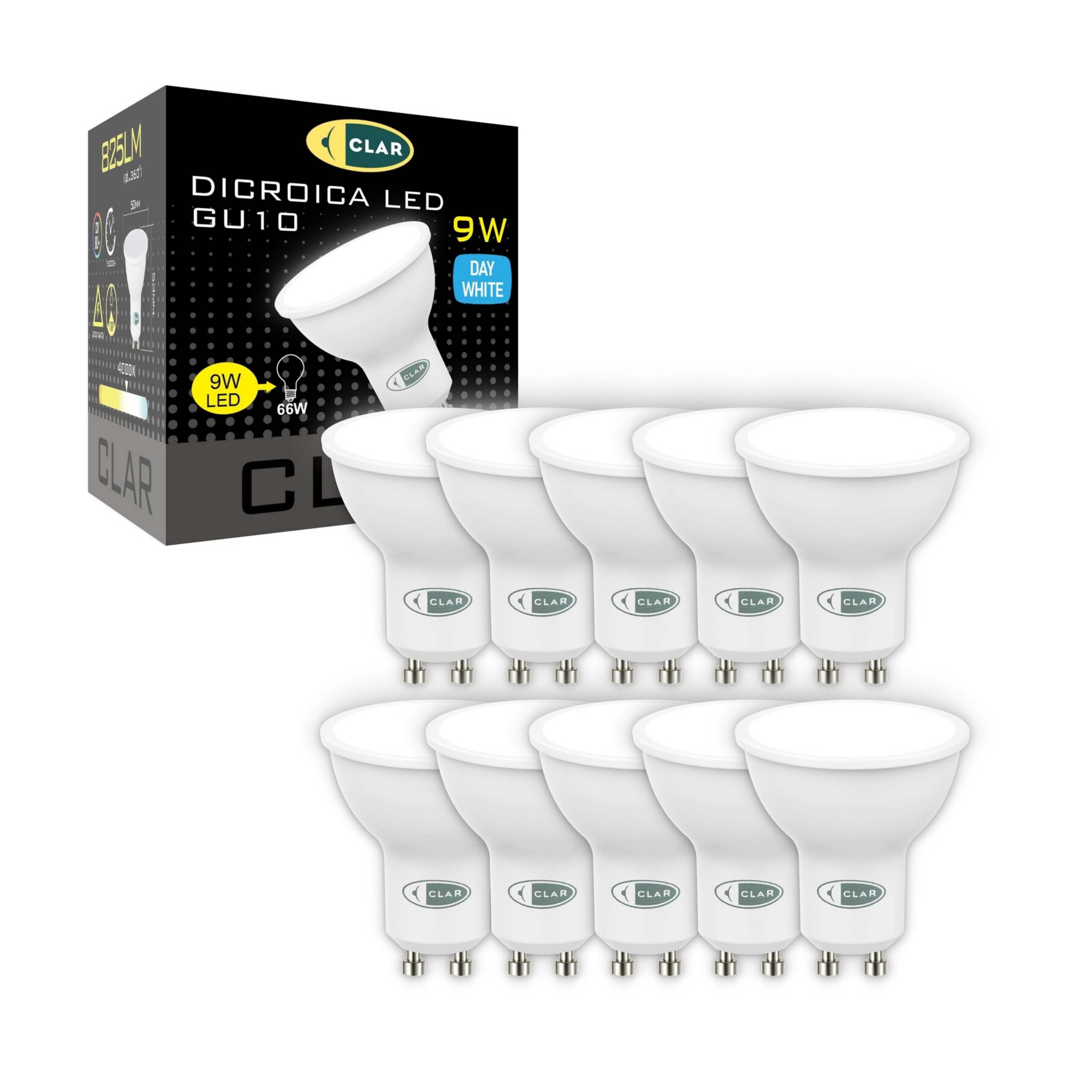 GU10 9W 825lm bulb