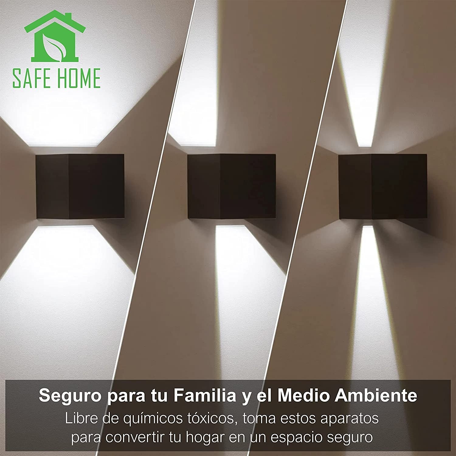 Aplique de Pared Exterior 12W Negro CCT