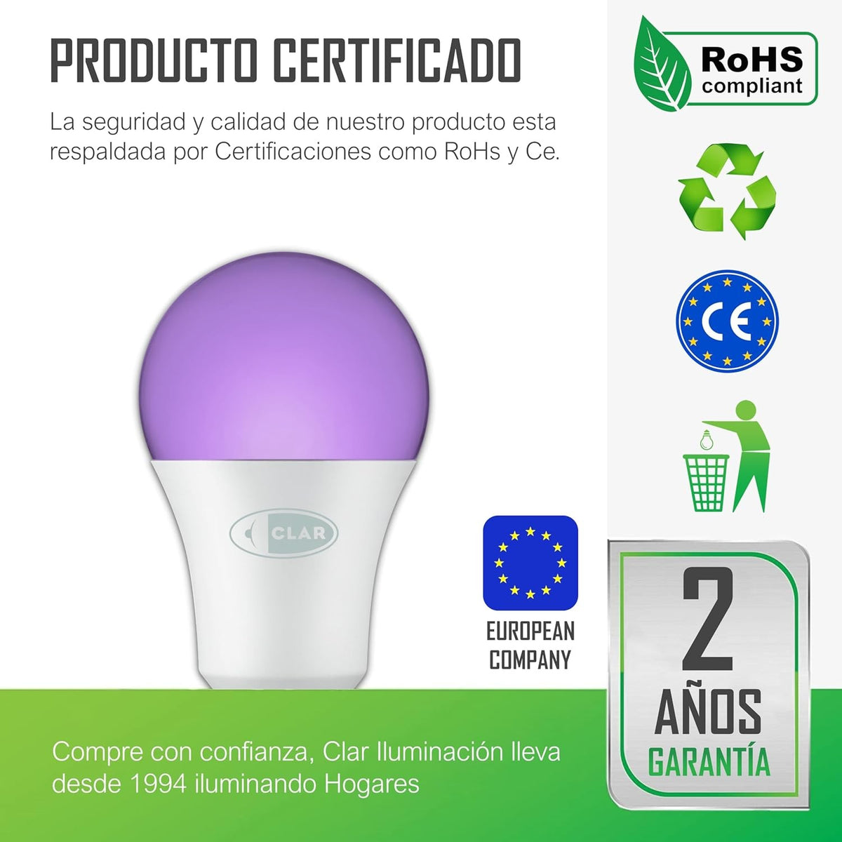 Bombilla Ultravioleta, Luz negra, Luz ultravioleta, Luz Neon