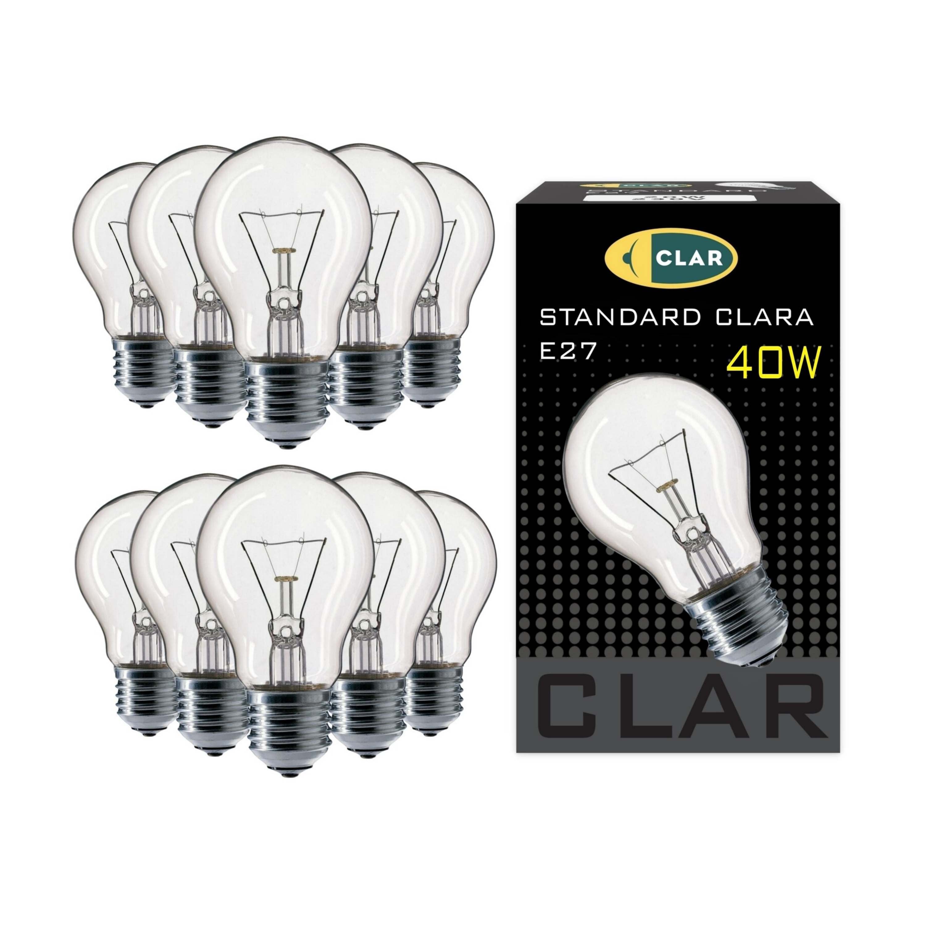 Incandescent Light Bulb E27 Standard Clear 40W 230V