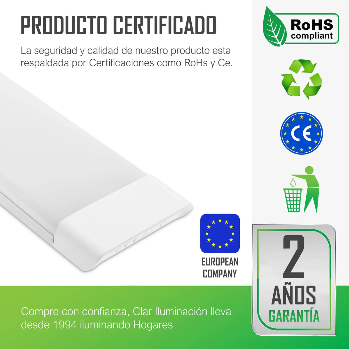 Luminaria LED 60cm 60W