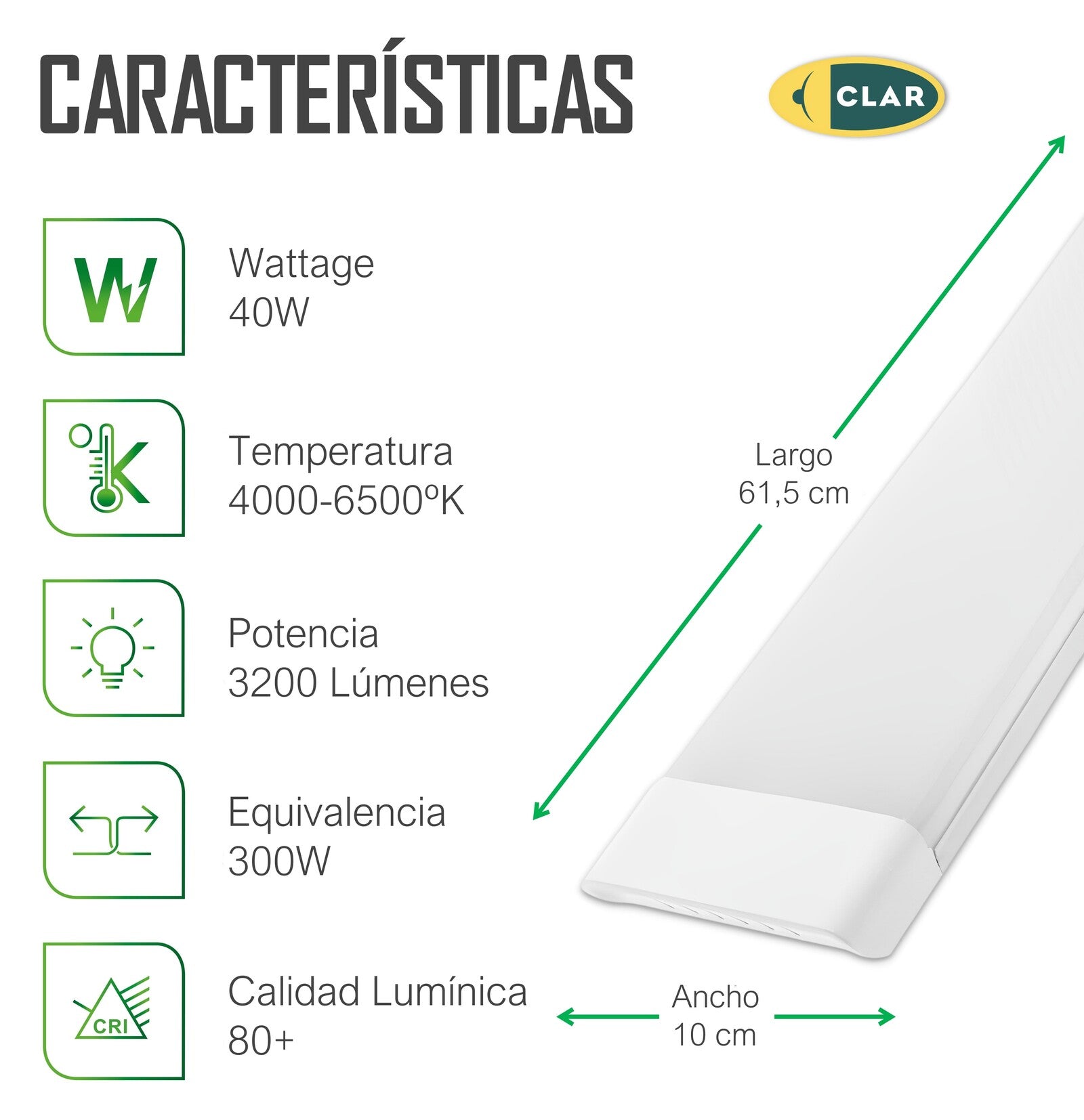 Luminaria LED de techo de 60 cm