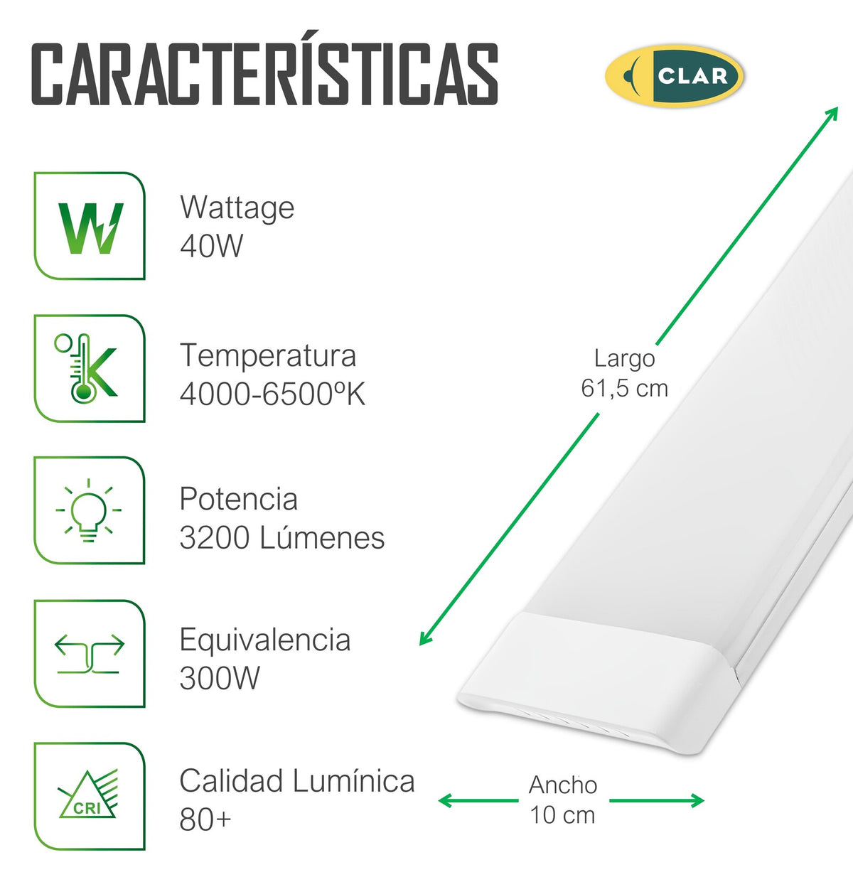 Luminaria LED de techo de 60 cm