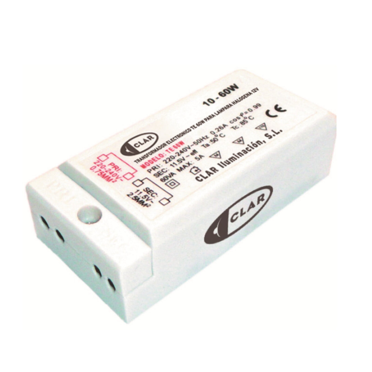 TRANSFORMADOR ELECTRONICO 60W 12V