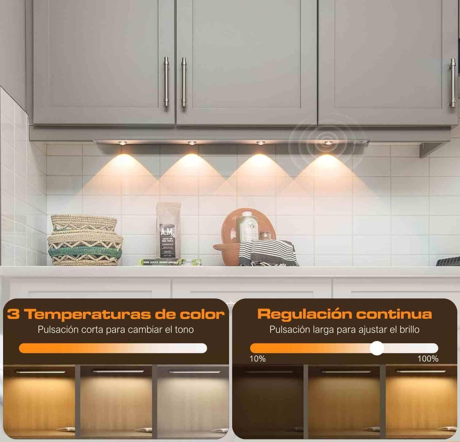 Luci Per Armadi Interiores, Luce LED Magnética Con Sensore De Movimento,20 Cm