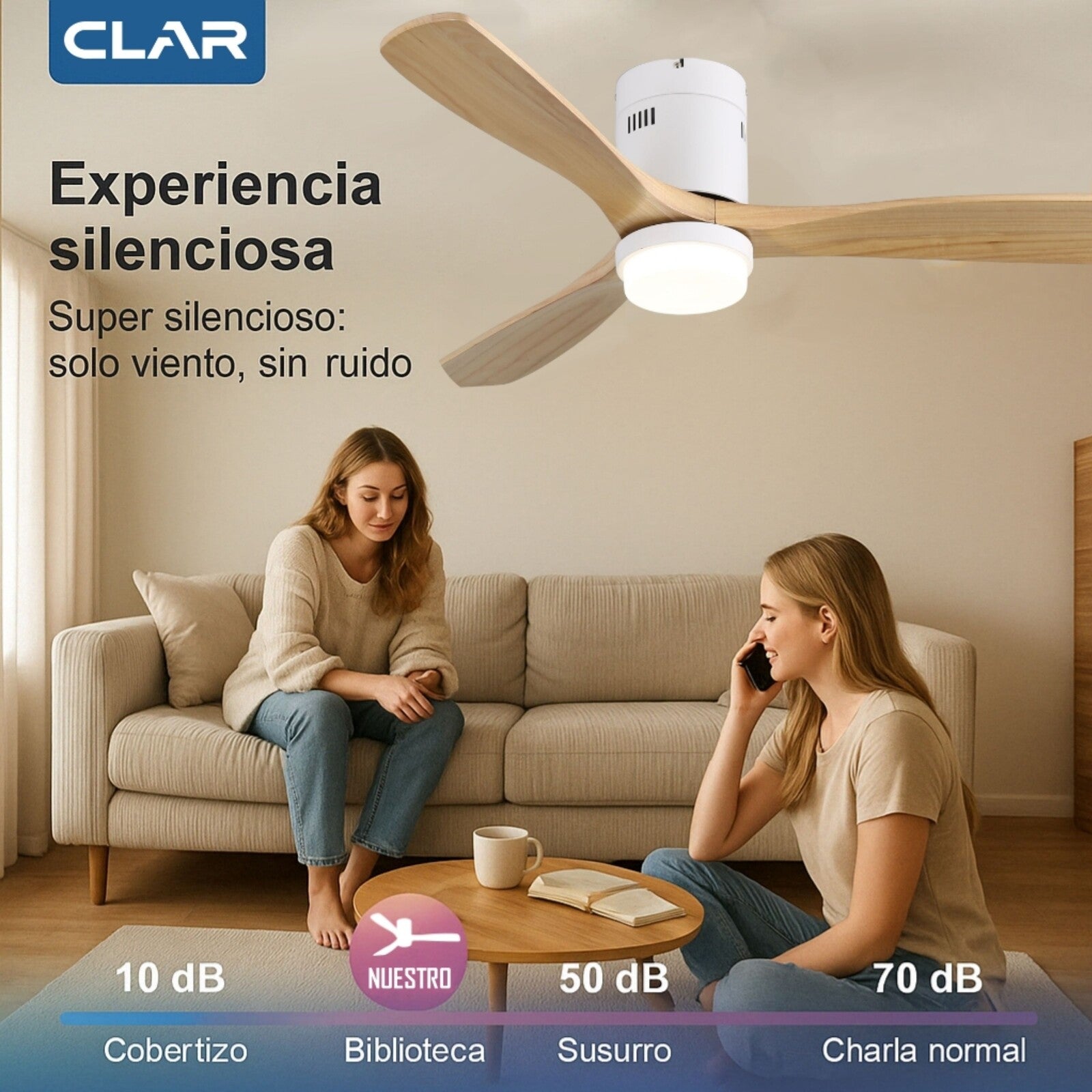 Ventilador de Techo Regulable CCT (Wood)