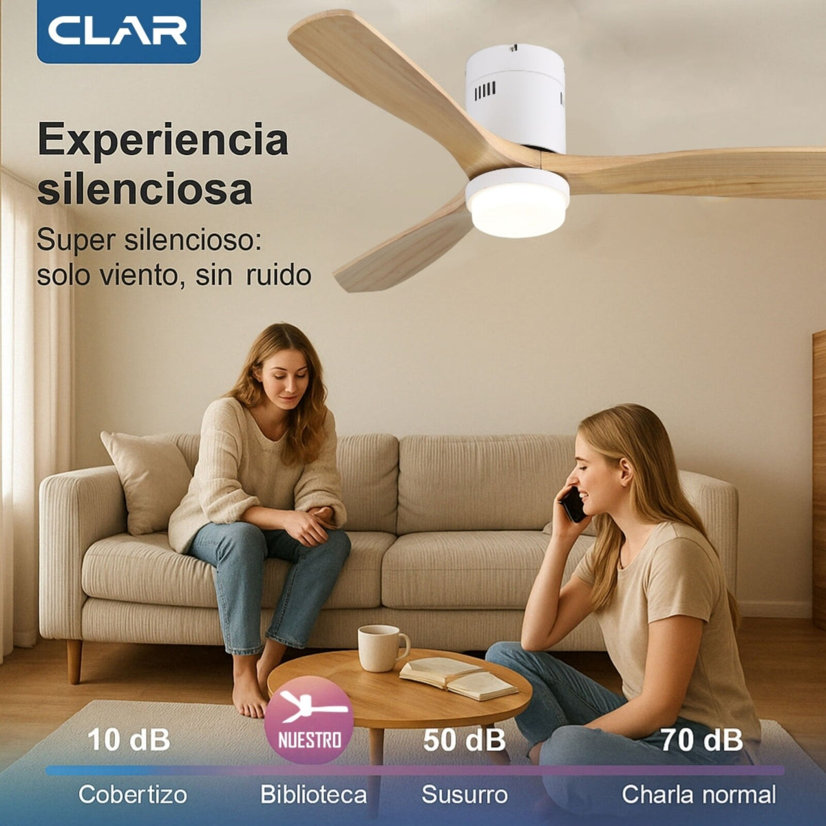 Ventilador de Techo Regulable CCT (Wood)