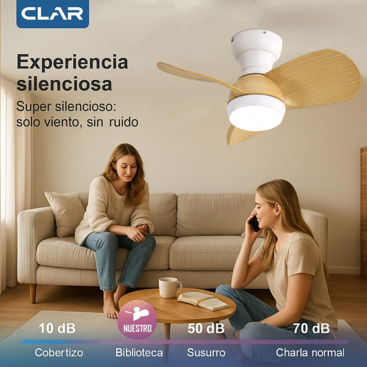 Ventilador de Techo Regulable CCT (Wood)