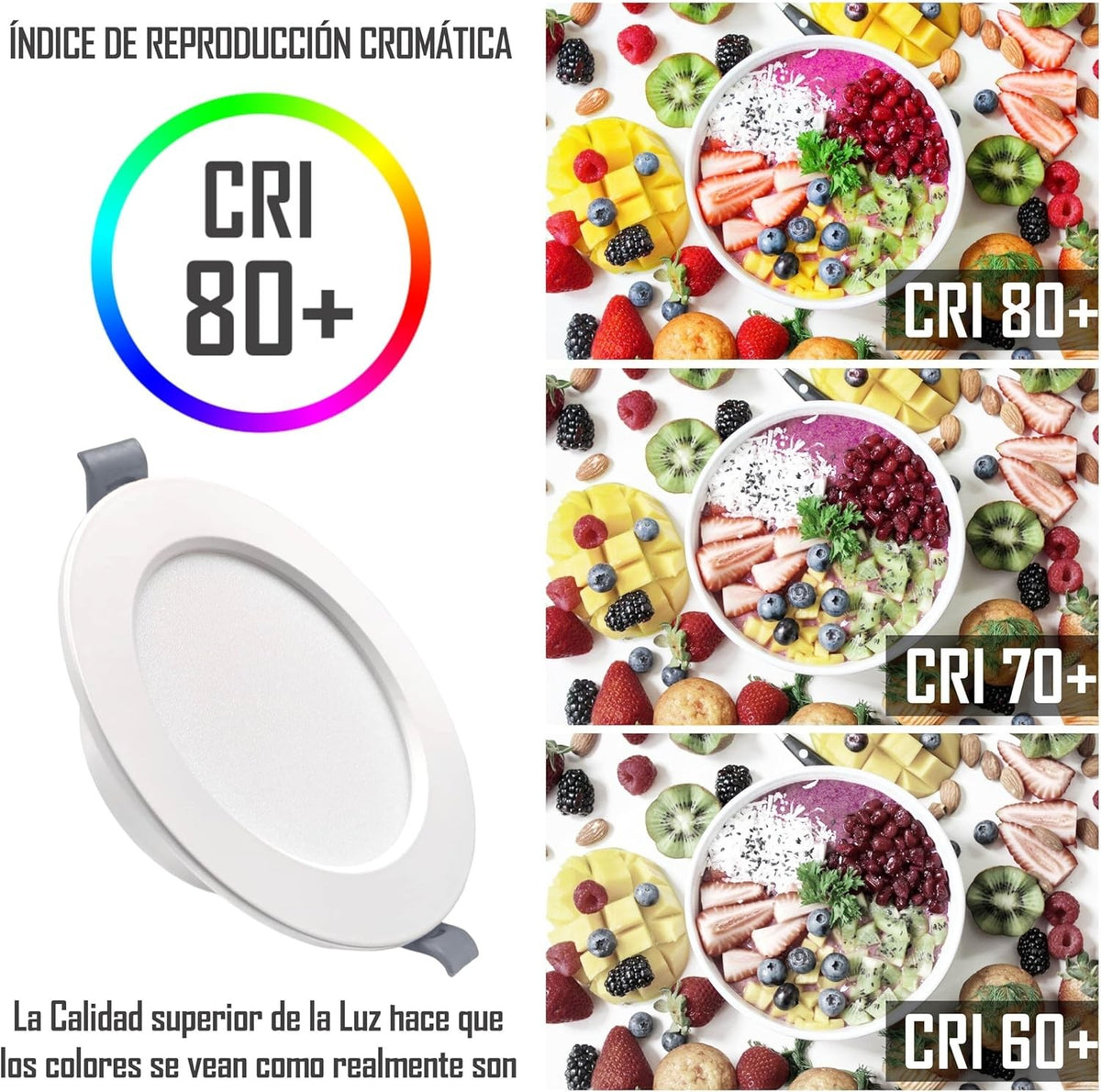 Downlight LED Empotrable de Techo, 7W, Foco Interior