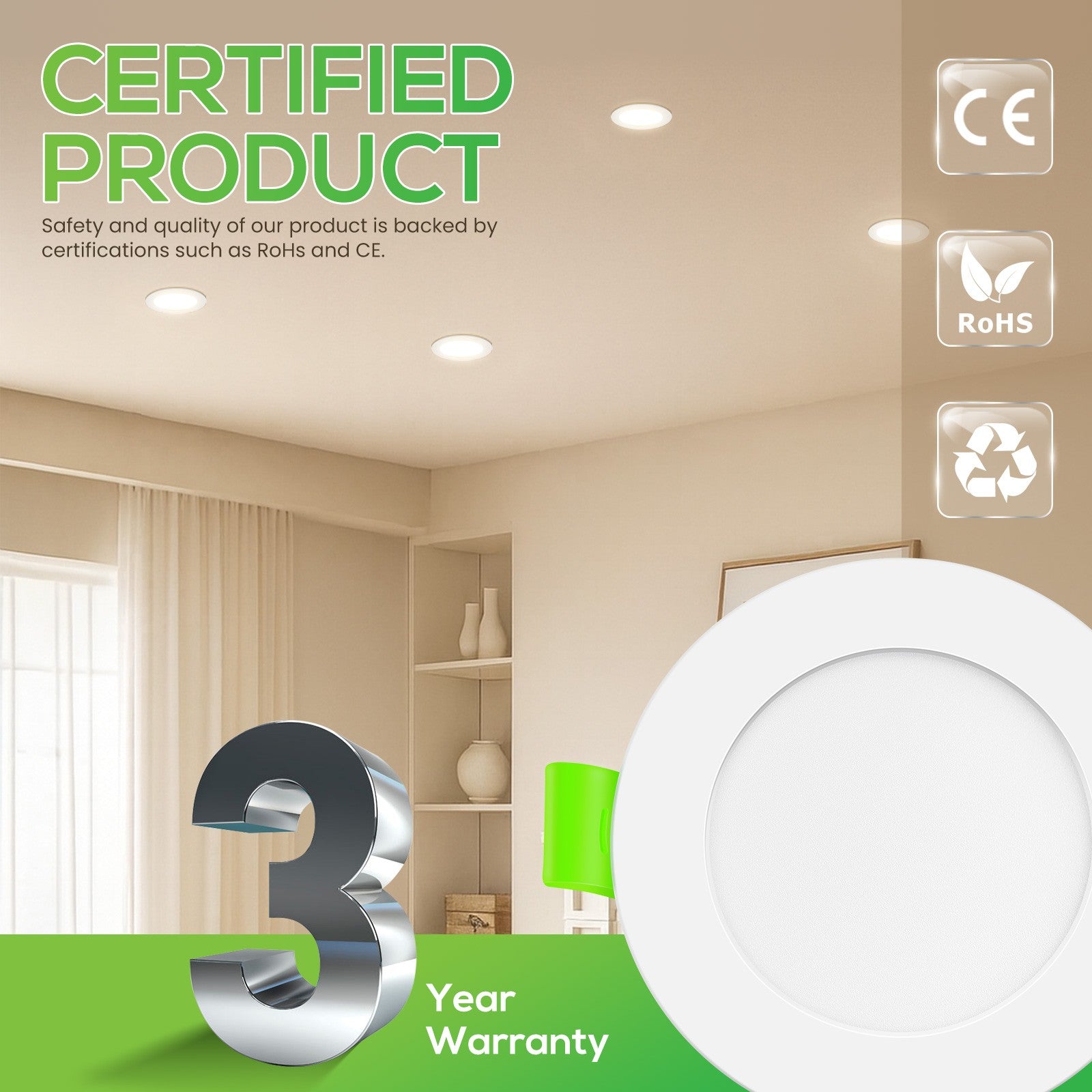 Downlight Regulable CCT 4W Niquel Ø55-68mm-4W-110°
