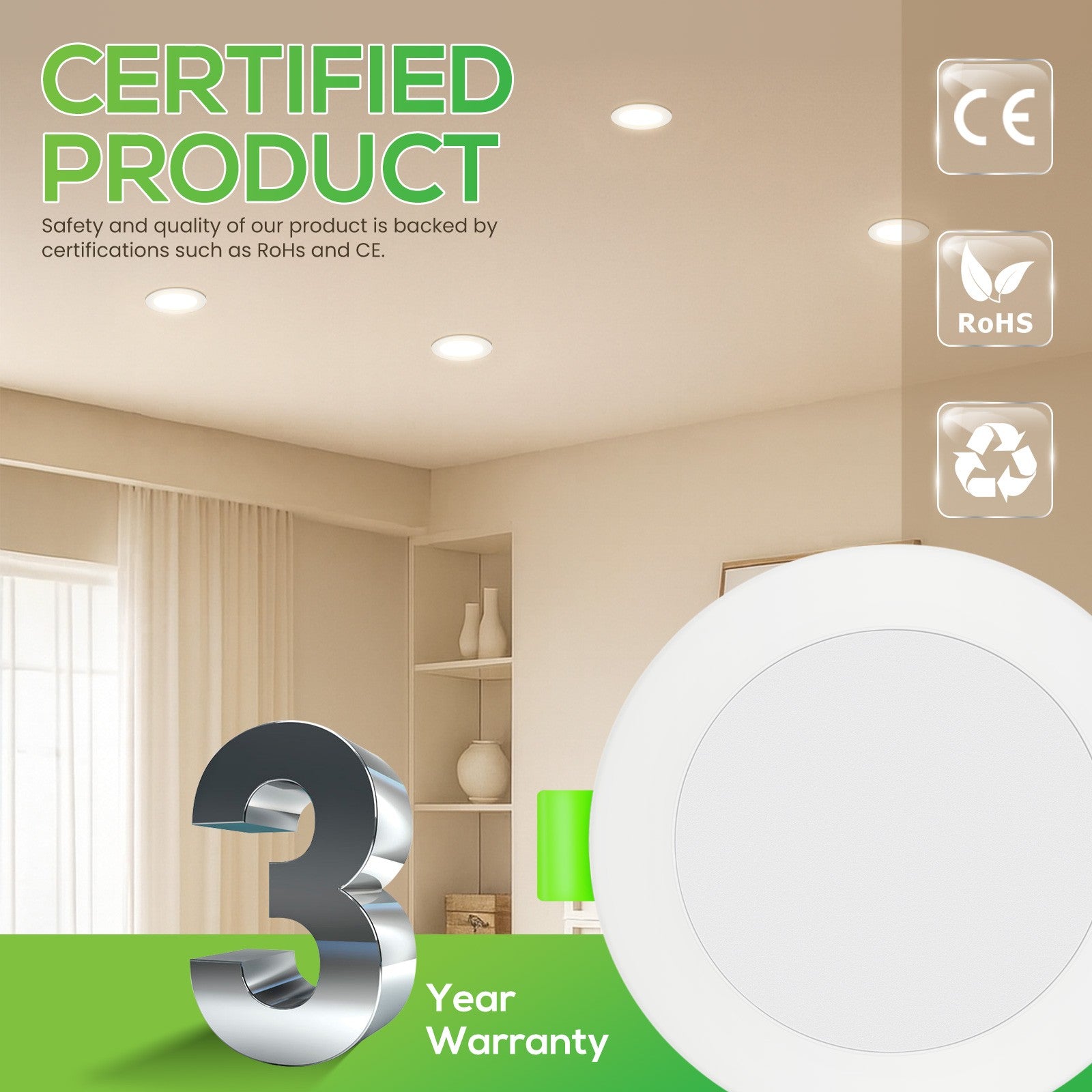 Downlight Regulable CCT Niquel 7W Corte Ø66-75mm 110º
