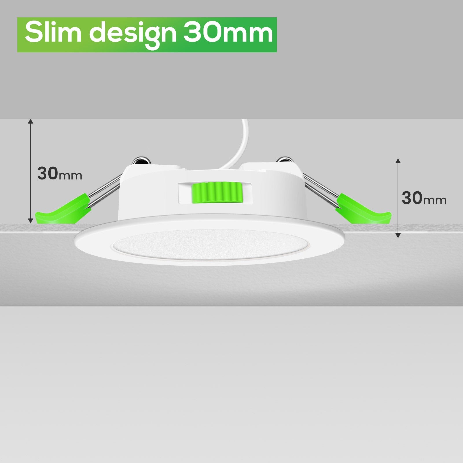 Downlight Dimmable CCT Nickel 6W Découpe 75-85mm 110°
