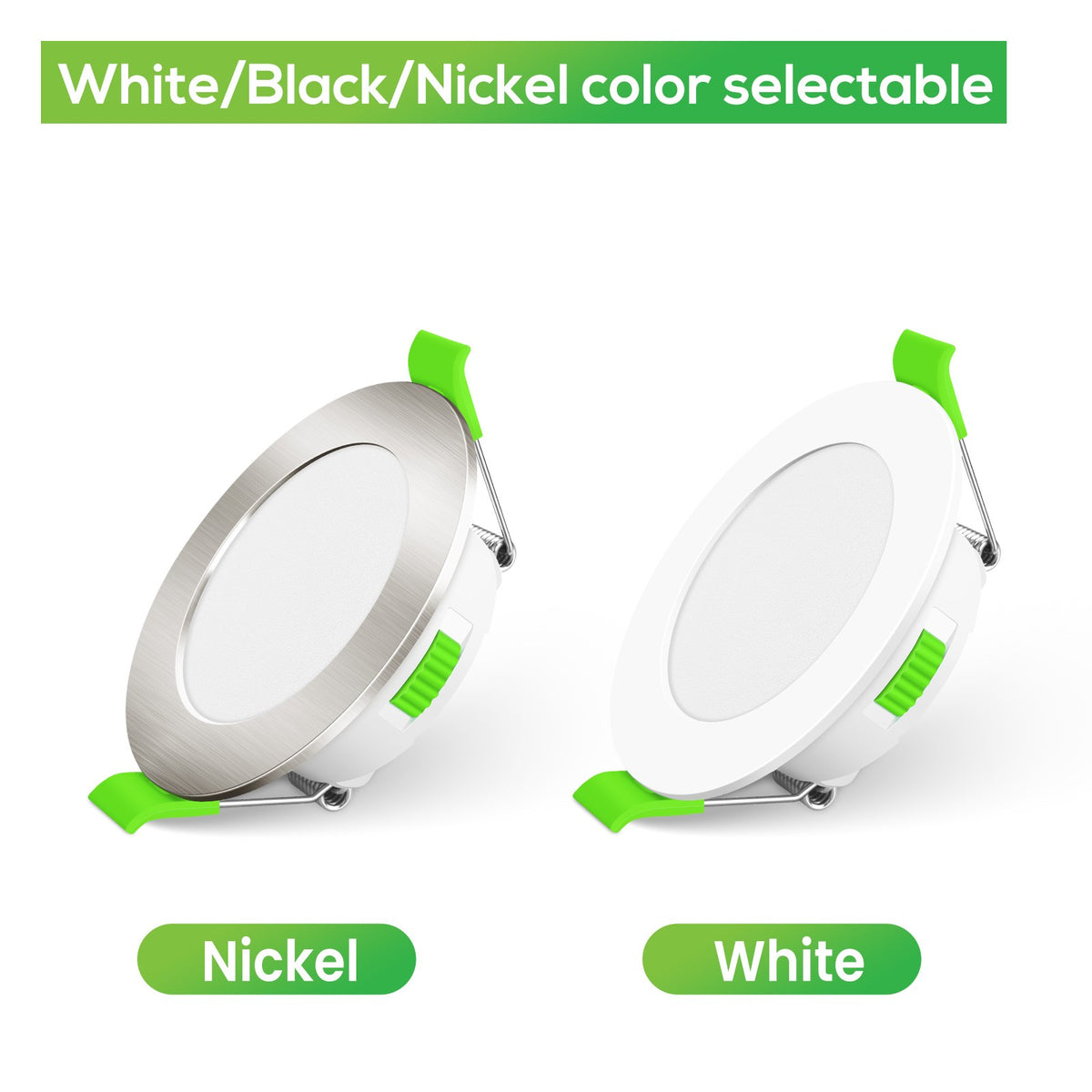 Downlight Dimmable CCT Nickel 6W Découpe 75-85mm 110°