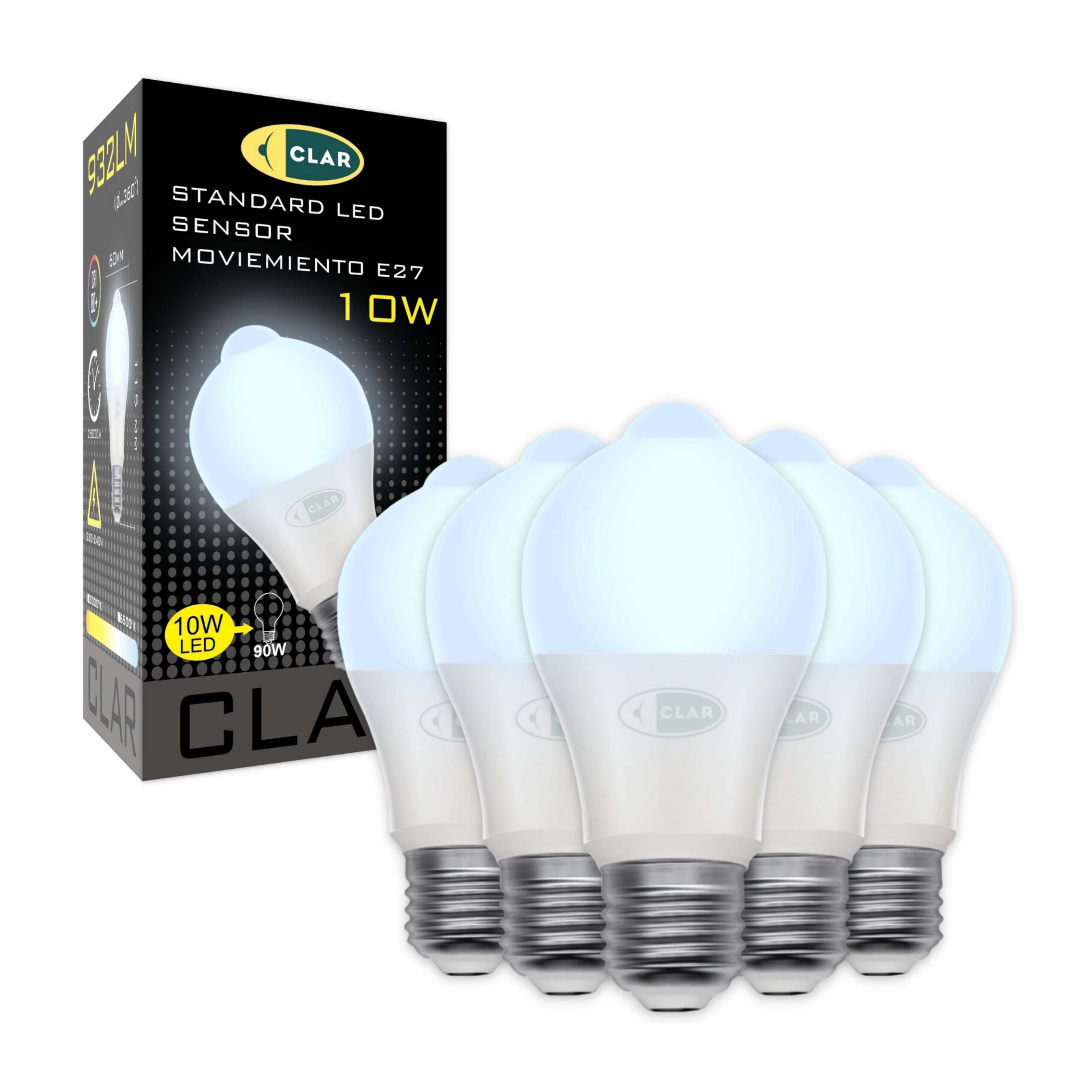 10W PIR & Dusk-to-Dawn Motion Sensor Bulb