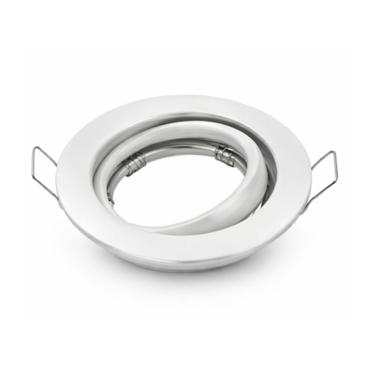 ARO DICROICA ACERO BASCULANTE BLANCO
