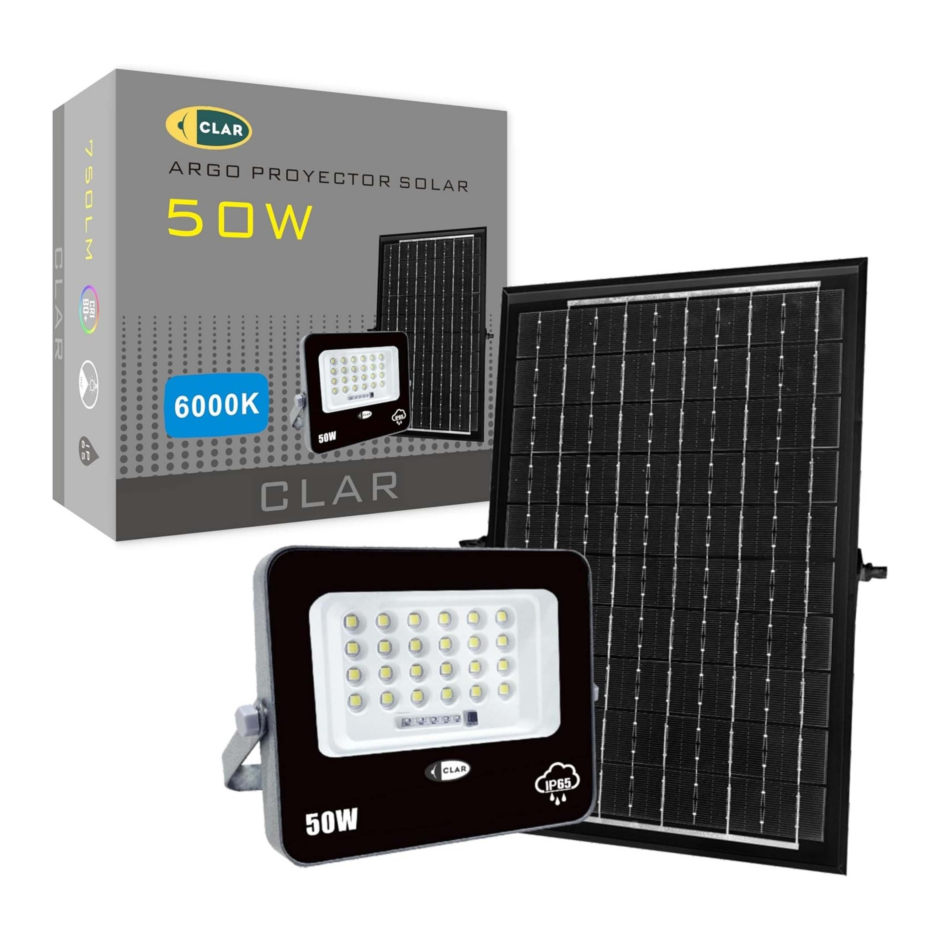 Proyector Solar 50W con Sensor Crepuscular ARGO