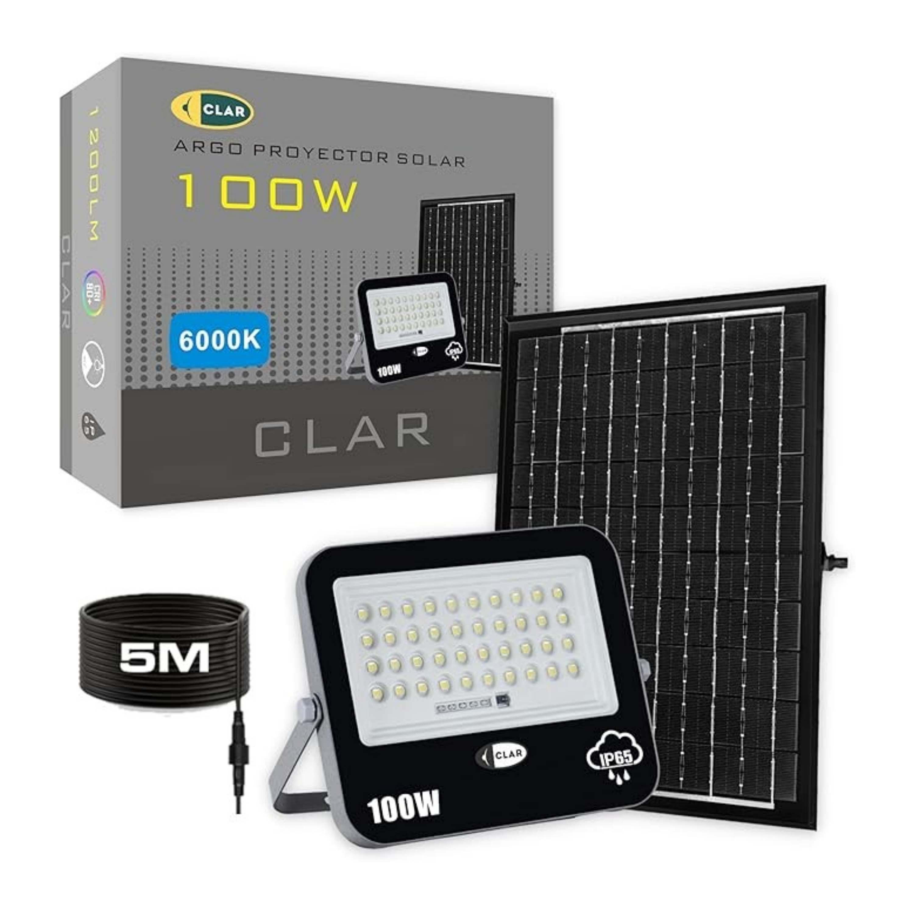 Proyector Solar 100W con Sensor Crepuscular ARGO