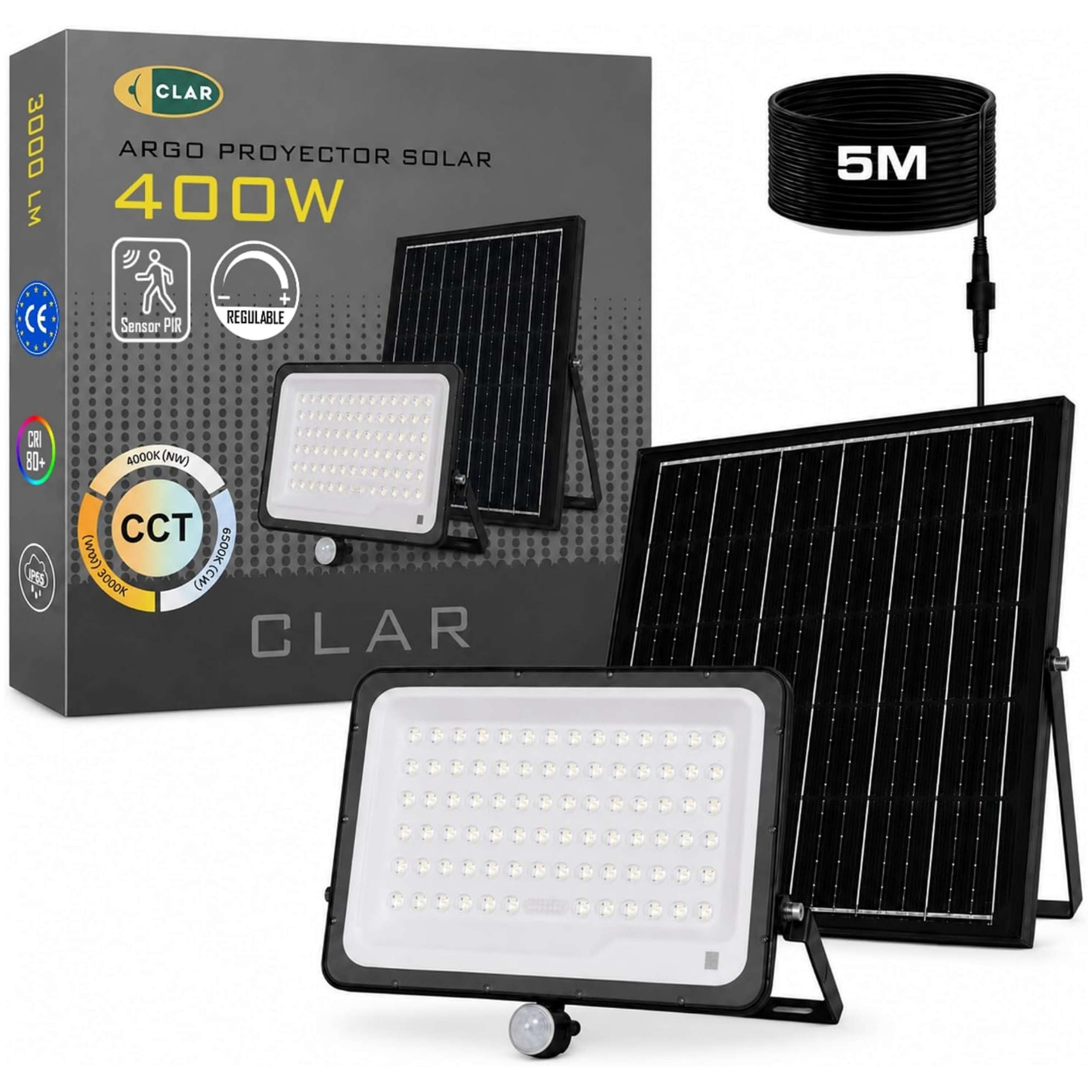 Luci Solari LED Esterno Giardino,  Luce Con Sensore De Movimento Telecomando a Distancia Incluso, 400W