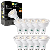 Bombilla GU10 LED 2W, Ojos de Buey LED, Bombilla Bajo Consumo Clase A