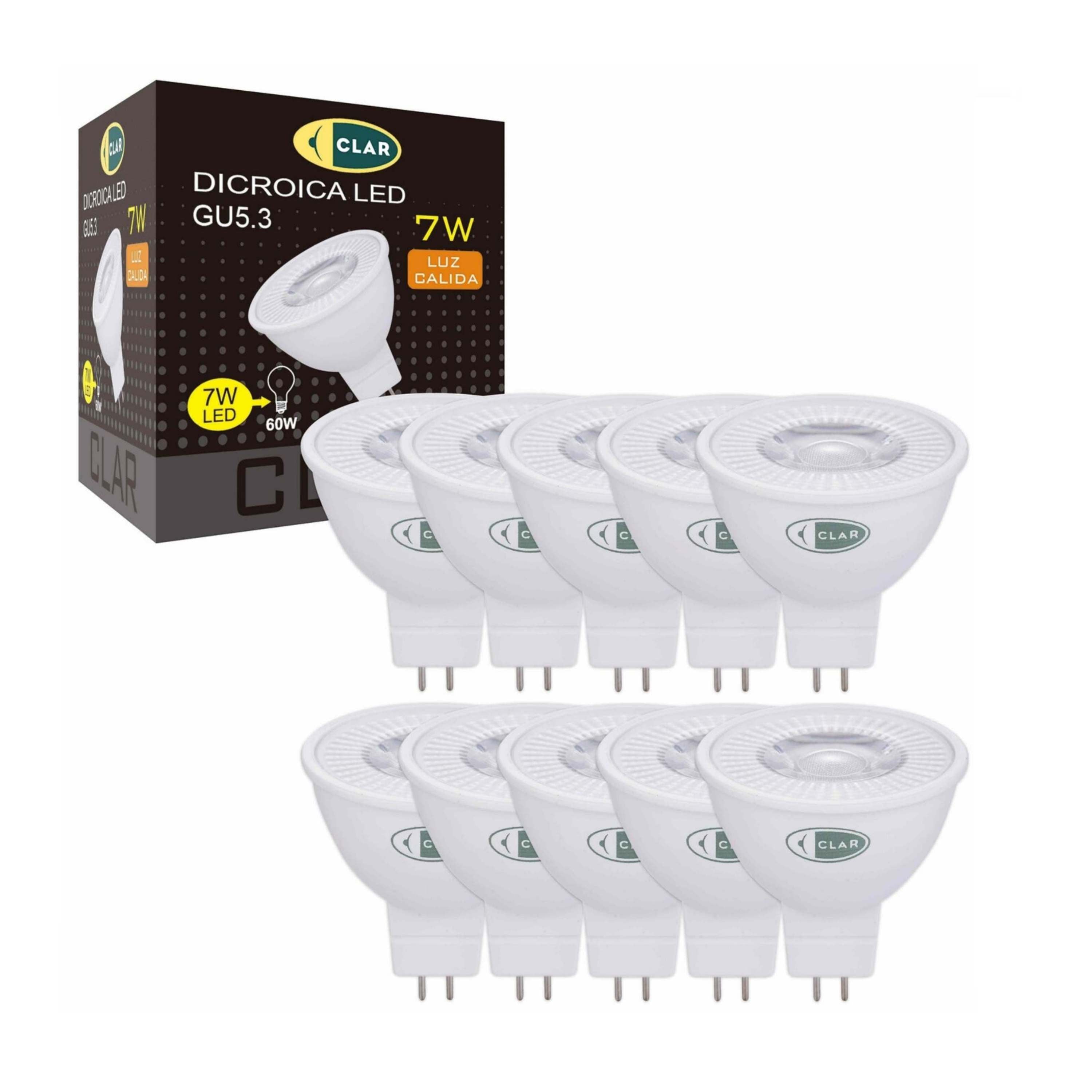 GU5.3/MR16 LED Bulbs, Dicroica 7W